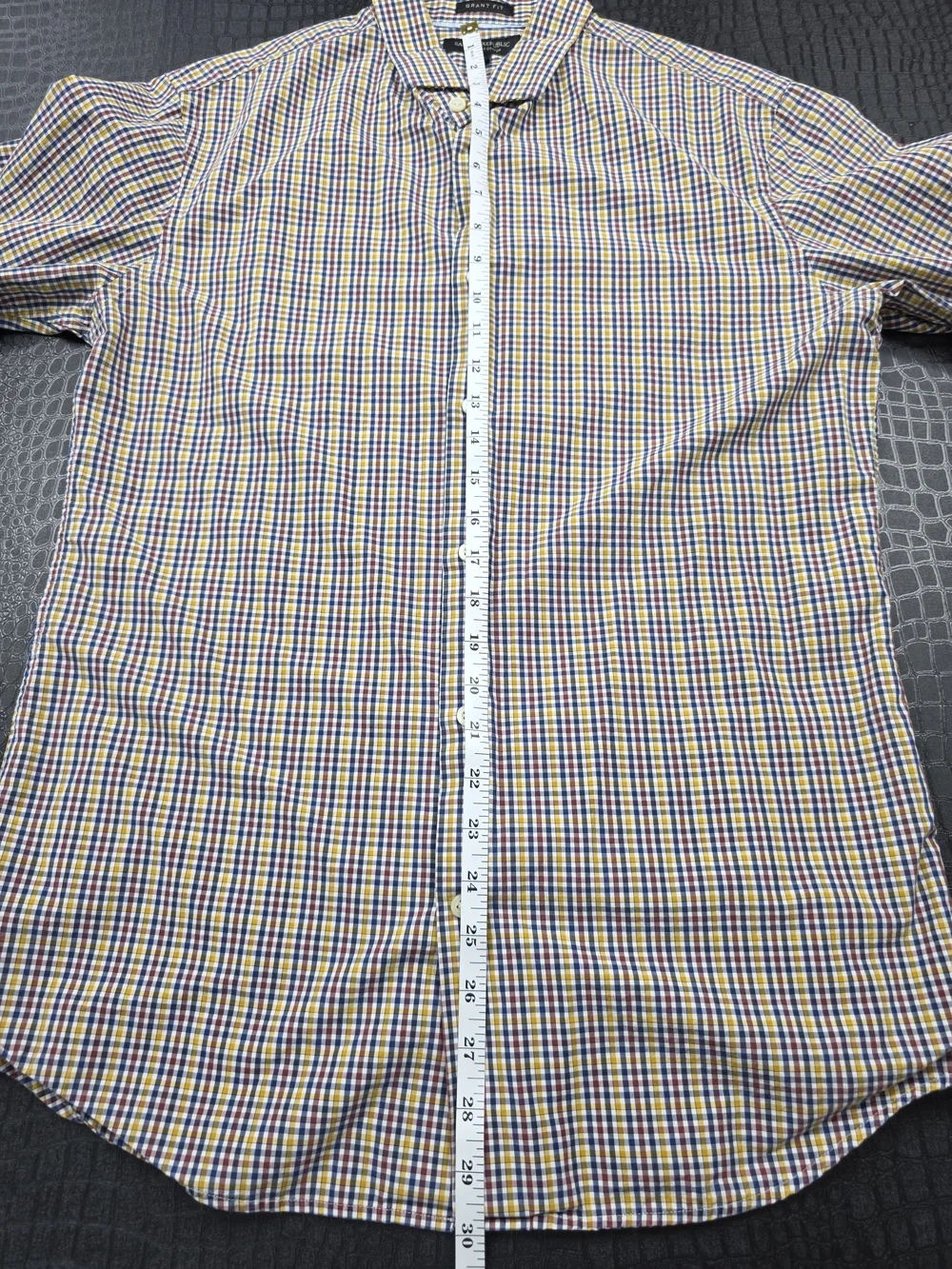 Banana Republic Grant Fit Button Down 120s Supima Cotton Medium MultiColor Check
